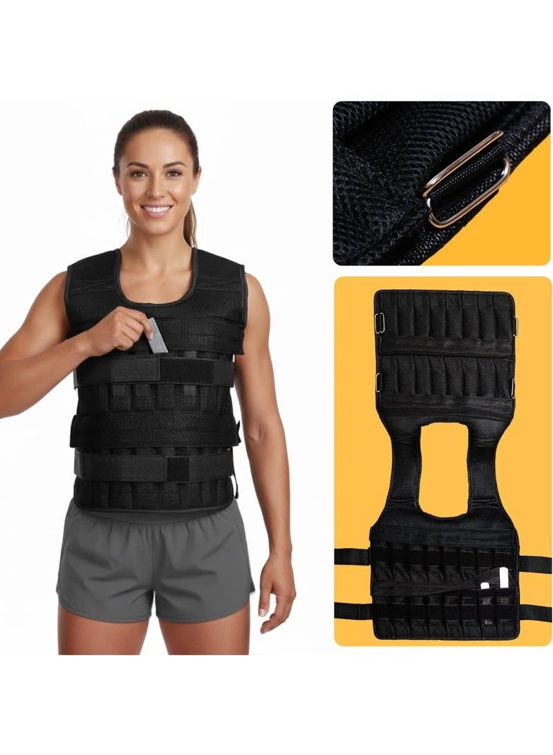 Arabest Adjustable Weight Vest (Vest Only, Weights Not Included) - 32 Slots for Custom Resistance, Fits Men & Women - for Strength Training, Running, Fitness - Image 5
